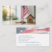 Patriotic Real Estate with House and Keys 名刺 (正面/裏面)