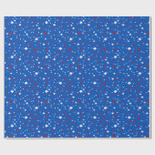 Patriotic Red and White Stars On Blue ラッピングペーパー (フラット)