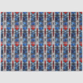 Patriotic Red Blue Stained Glass  薄葉紙 (正面)