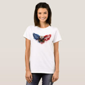 Patriotic Red White and Blue Bald Eagle Tシャツ (正面フル)