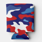 Patriotic Red White and Blue Camo Can Cooler 缶クーラー (裏面)
