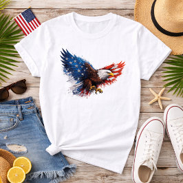 Patriotic Red White and Blue Eagle Tシャツ