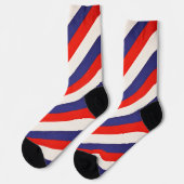Patriotic Red White and Blue Striped ソックス (左)