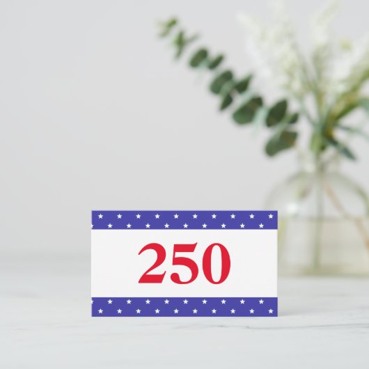 Patriotic Red White & Blue 250 名刺 (スタンド正面)