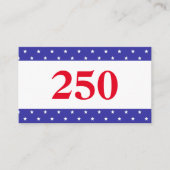 Patriotic Red White & Blue 250 名刺 (正面)