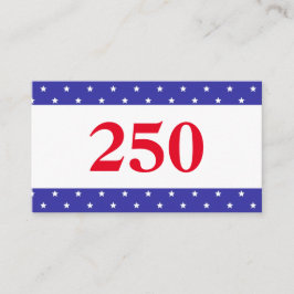 Patriotic Red White & Blue 250 名刺