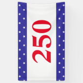 Patriotic Red White & Blue 250 Button 横断幕 (縦)