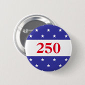 Patriotic Red White & Blue 250 Button 缶バッジ (正面&裏面)