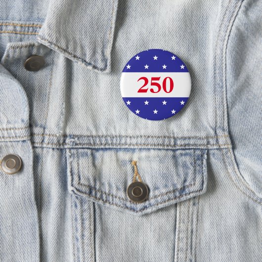 Patriotic Red White & Blue 250 Button 缶バッジ (インサイチュ)