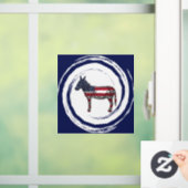 Patriotic Red White Blue Donkey ウィンドウサイン (ホーム)