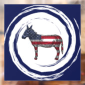 Patriotic Red White Blue Donkey ウィンドウサイン (シート2)