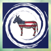 Patriotic Red White Blue Donkey ウィンドウサイン (シート3)