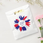 Patriotic Red White Blue Floral 4th of July Party  フェイバーバッグ (封をした状態)