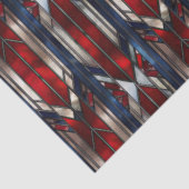 Patriotic Red White Blue Geometric Pattern 薄葉紙 (詳細)