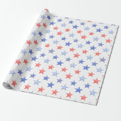 Patriotic Red White & Blue Stars  ラッピングペーパー (アンロールド)