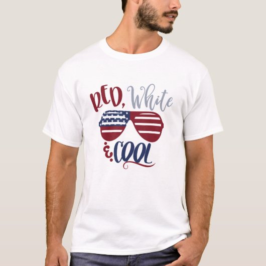 Patriotic Red, White & Cool Shirt - USA Pride Tシャツ (正面)