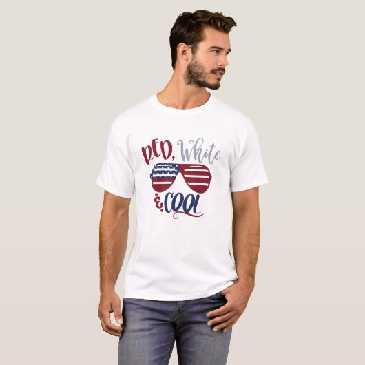 Patriotic Red, White & Cool Shirt - USA Pride Tシャツ (正面フル)