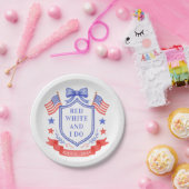 Patriotic Red White & I Do Bridal Shower  ペーパープレート (パーティー)