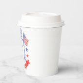 Patriotic Red White & I Do Bridal Shower Welcome 紙コップ (左)