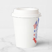 Patriotic Red White & I Do Bridal Shower Welcome 紙コップ (右)