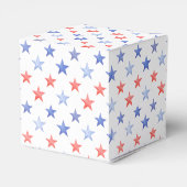 Patriotic Red White & I Do Monogram Bridal Shower フェイバーボックス (裏面サイド)