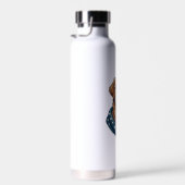 Patriotic Retriever Pride Vintage Dog Shirt 4 ウォーターボトル (右面)