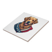 Patriotic Retriever Pride Vintage Dog Shirt 4 タイル (側面)
