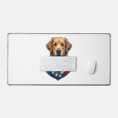 Patriotic Retriever Pride Vintage Dog Shirt 4 デスクマット (キーボード&マウス)