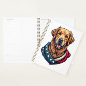 Patriotic Retriever Pride Vintage Dog Shirt 4 プランナー手帳 (ディスプレー)