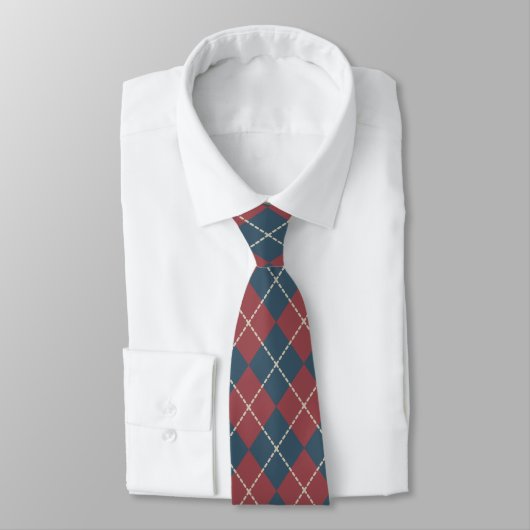 Patriotic Retro Argyle Men's Tie Gift ネクタイ (タイ)