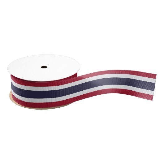 Patriotic Ribbon with Flag of Thailand グログランリボン (リール)