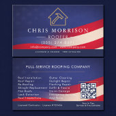 Patriotic Roofing Roofer QR Code Professional 名刺