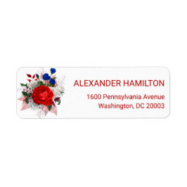 Patriotic Rose Bouquet ラベル