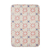 Patriotic Rustic Red White and Blue Bath Mat Rug バスマット (正面縦)