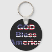 Patriotic Sentinel Keychain - Bold God Bless SUA キーホルダー (正面)