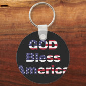 Patriotic Sentinel Keychain - Bold God Bless SUA キーホルダー (正面)
