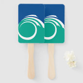 Patriotic set of hand fans with flag of Ottawa ハンドファン (正面&裏面)