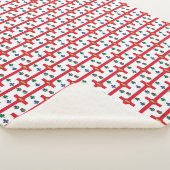 Patriotic Sherpa Blanket with flag of Montreal シェルパブランケット (3/4)