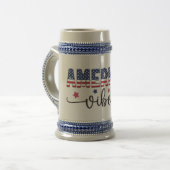 patriotic shirt america shirt 4th of july ビールジョッキ (正面左)