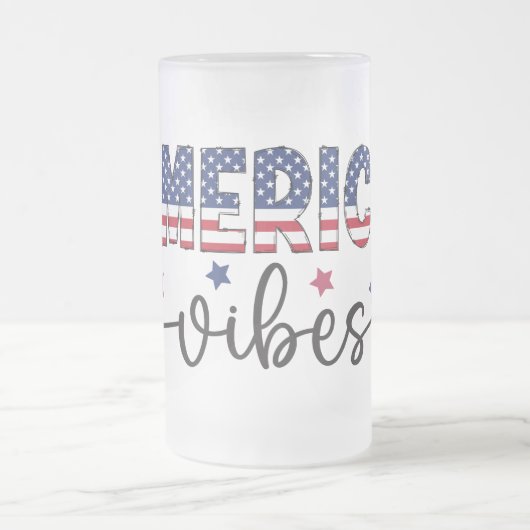 patriotic shirt america shirt 4th of july  フロストグラスビールジョッキ (中央)