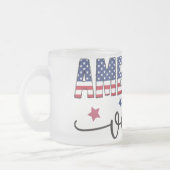patriotic shirt america shirt 4th of july フロストグラスマグカップ (左)