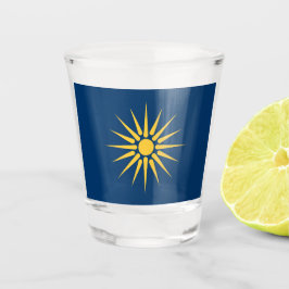 Patriotic shot glass with flag of Macedonia ショットグラス