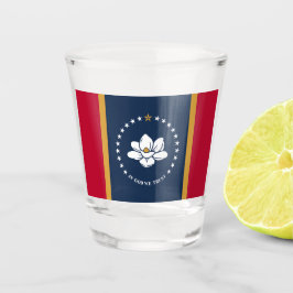 Patriotic shot glass with flag of Mississippi ショットグラス