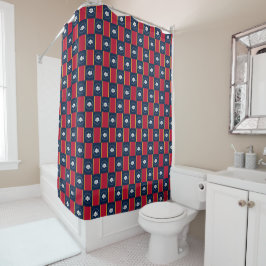 Patriotic Shower Curtain with Flag of Mississippi シャワーカーテン