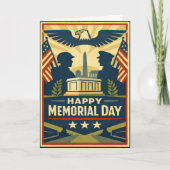 Patriotic Silhouettes Memorial Day カード (正面)