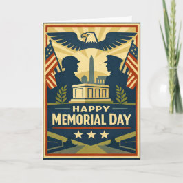 Patriotic Silhouettes Memorial Day カード