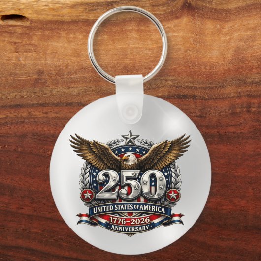Patriotic Silver Semiquincentennial Emblem キーホルダー (正面)