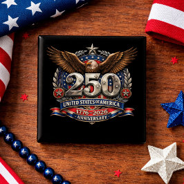 Patriotic Silver Semiquincentennial Emblem 缶バッジ