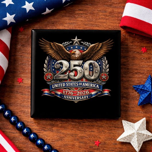 Patriotic Silver Semiquincentennial Emblem 缶バッジ