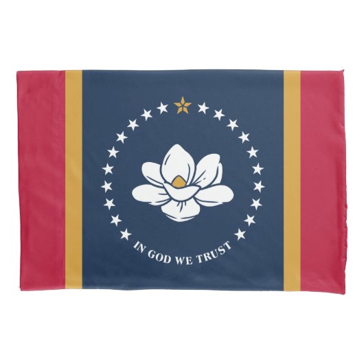 Patriotic Single Pillowcase, flag of Mississipi 枕カバー (正面)